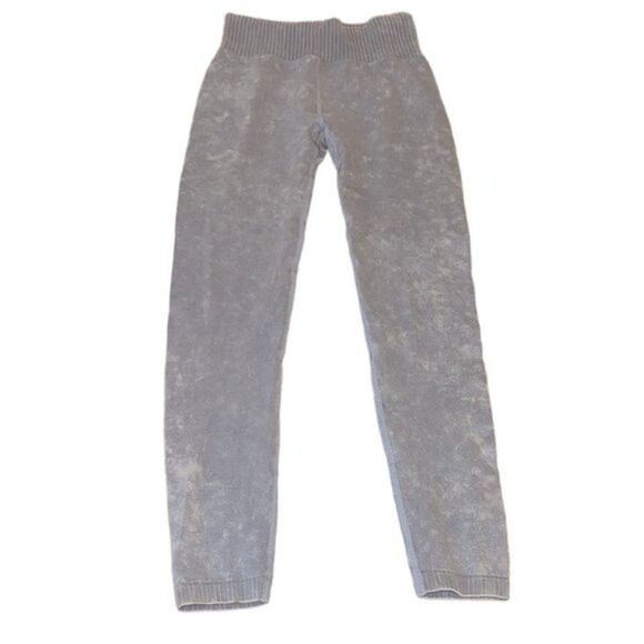 SAVVI Aggie Tights, High Rise Seamless Leggings, Stretchy Yoga, Gray, Size S/M - Picture 2 of 6